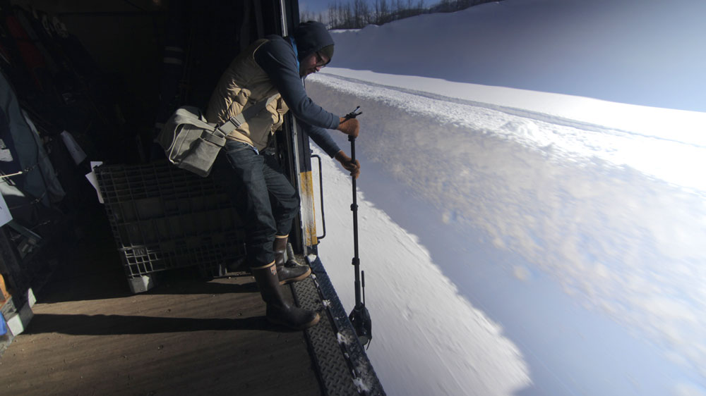 Shooting video from a moving train