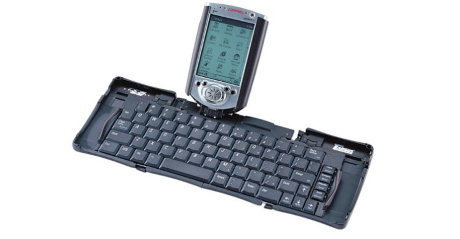 Compaq iPAQ PDA with folding keyboard