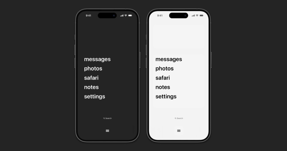 iPhone Minimal Phone Launcher