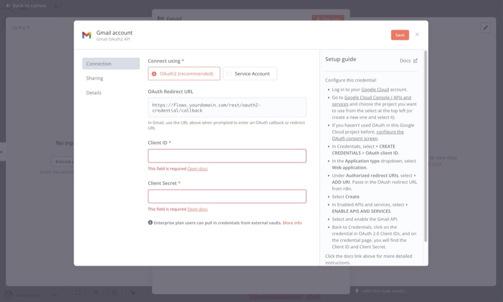 N8N Add Gmail Node