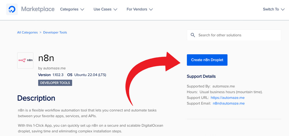 Digital Ocean N8N Droplet