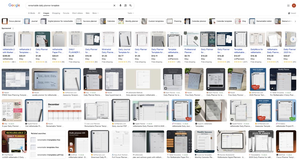 Remarkable Daily Planner templates