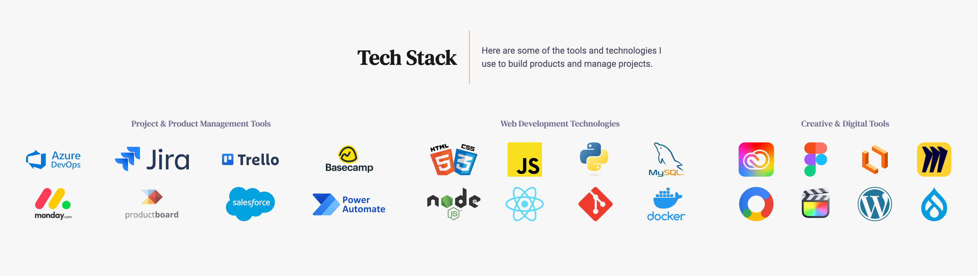 tech stack logos