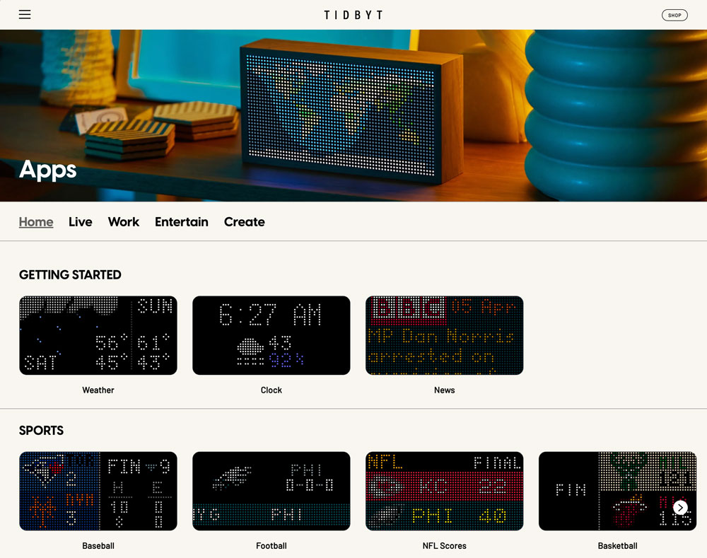 Tidbyt apps