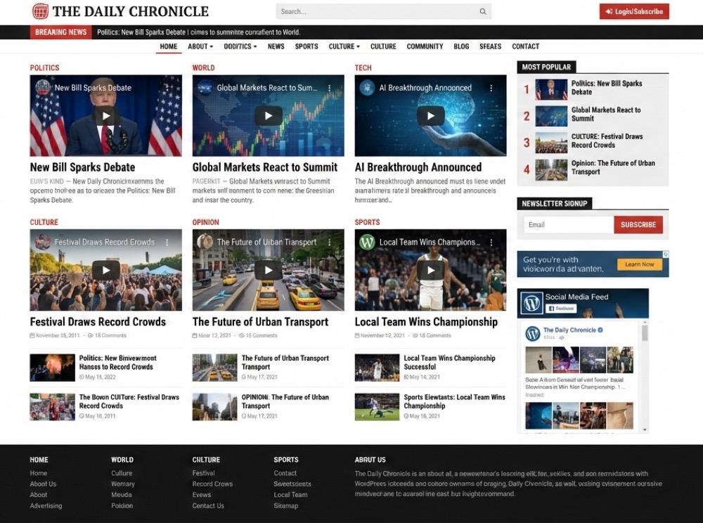 Wordpress news theme