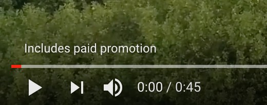 YouTube paid promotion disclosure